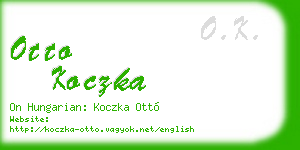 otto koczka business card