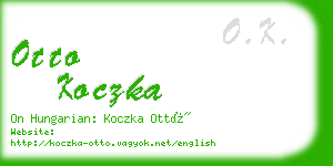 otto koczka business card